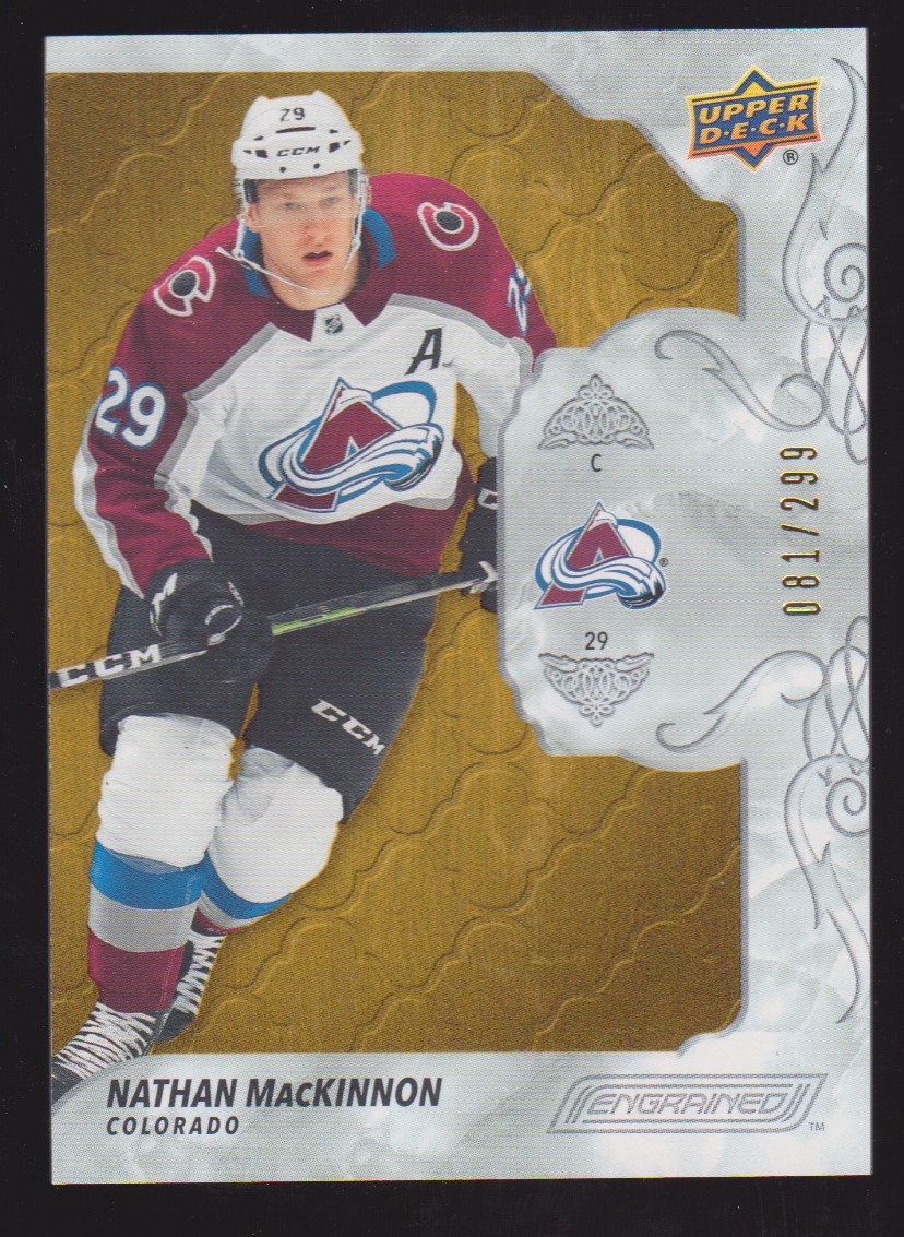 2019-20 Upper Deck Engrained #6 Nathan MacKinnon 81/299 (image for) 2019-20 Upper Deck Engrained #6 Nathan MacKinnon 81/299